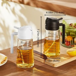 TrendPlain Pulverizador de aceite de oliva de vidrio