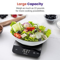 Etekcity - Báscula de cocina, 22 libras, digital, gramos y onzas, hornear y cocinar