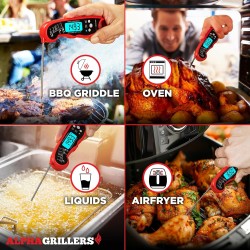 Termómetro para carne de lectura inmediata para asar en la parrilla y cocinar