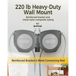 GLAHODEN Carrete de manguera | Resitencia a UV y montaje a la pared