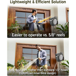 GLAHODEN Carrete de manguera | Resitencia a UV y montaje a la pared
