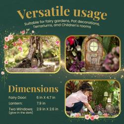 Decoracion de puerta y ventanas de hadas | Decoracion de fantasia para jardin o exteriores