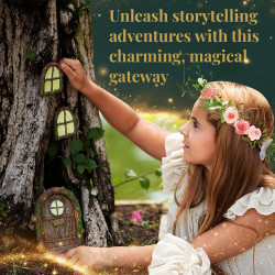 Decoracion de puerta y ventanas de hadas | Decoracion de fantasia para jardin o exteriores