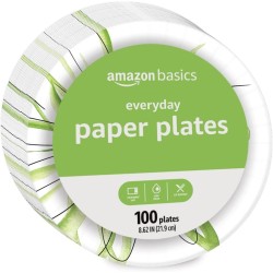 Platos de papel, 8.62 pulgadas, desechables, 100 unidades