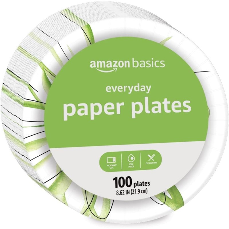 Platos de papel, 8.62 pulgadas, desechables, 100 unidades Platos de papel, 8.62 pulgadas, desechables, 100 unidades