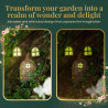Decoracion de puerta y ventanas de hadas | Decoracion de fantasia para jardin o exteriores
