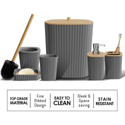 Clara Clark Juego de baño | Juego de baño completo de 6 piezas