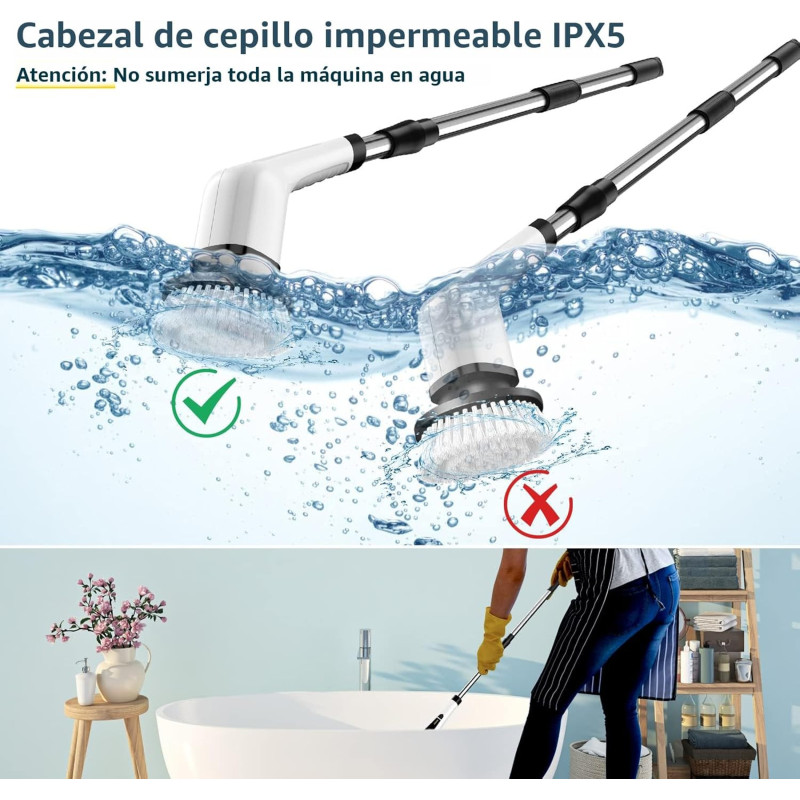 Limpiador eléctrico giratorio | Con 3 tamaños ajustables