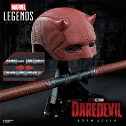 Marvel Serie Legends Daredevil | Casco y bastones de Daredevil detallados y fieles al original
