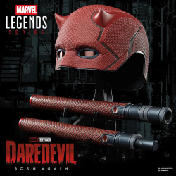 Marvel Serie Legends Daredevil | Casco y bastones de Daredevil detallados y fieles al original