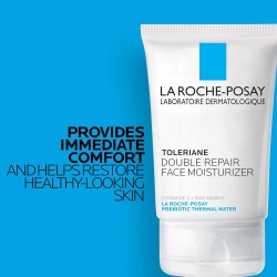 Crema hidratante facial de doble reparación, crema hidratante diaria con ceramidas y niacinamida para todo tipo de pie