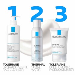 Crema hidratante facial de doble reparación, crema hidratante diaria con ceramidas y niacinamida para todo tipo de pie