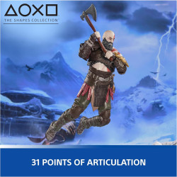 PlayStation God of War Ragnarök - Figura de acción de Kratos | Fiugra articulada de kratos con accesorios incluidos