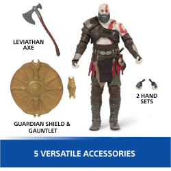 PlayStation God of War Ragnarök - Figura de acción de Kratos | Fiugra articulada de kratos con accesorios incluidos