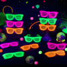 Mega-L - 12 lentes que brillan en la oscuridad | Lentes neon que brillan con luz negra