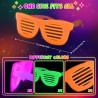 Mega-L - 12 lentes que brillan en la oscuridad | Lentes neon que brillan con luz negra