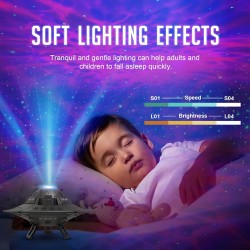 Proyector de galaxia OVNI, luces LED | Cambia la atmosfera de tu habitacion
