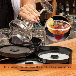 1 paquete de 3 niveles de barra de vidrio para cocteles | 3 niveles de cajas para sal, azucar y limon para cocteles y micheladas