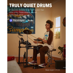 Donner DED-80 - Juego de batería electrónica | Con app gratuita de lecciones melodicas