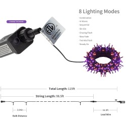 Guirnalda de 300 luces LED de Halloween | Decoracion LED para halloween