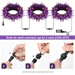 Guirnalda de 300 luces LED de Halloween | Decoracion LED para halloween