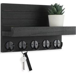 Llavero para pared, soporte decorativo para llaves estante con ganchos