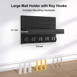 Llavero para pared, soporte decorativo para llaves estante con ganchos