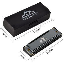 EastRock Blues - Armónica | Armonica de 10 agujeros profesional para principiantes