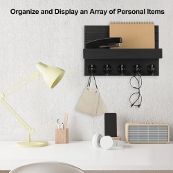 Llavero para pared, soporte decorativo para llaves estante con ganchos