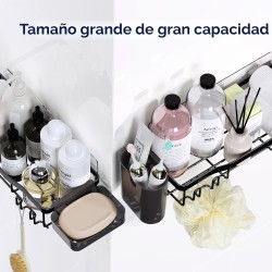 Organizador de ducha adhesivo paquete de 7, estantes de baño de acero inoxidable