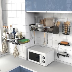 Organizador de ducha adhesivo paquete de 7, estantes de baño de acero inoxidable