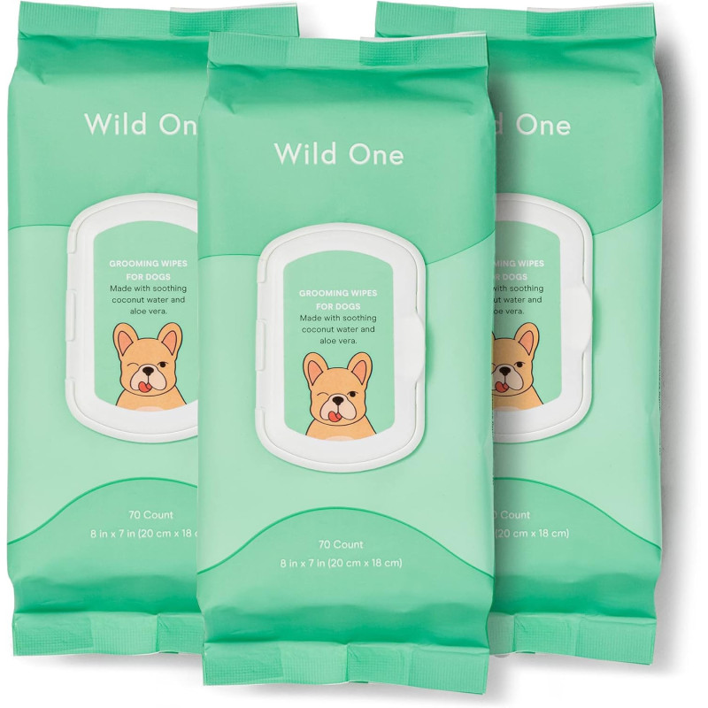 Wild One, Toallitas para perros | Toallitas naturales de limpieza para mascotas