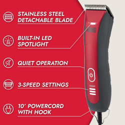 KONG Kit de aseo para perros | Con 3 velocidades y 6 peines guias