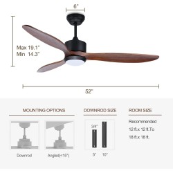 Ovlaim Ventiladores de techo | Con luces y control