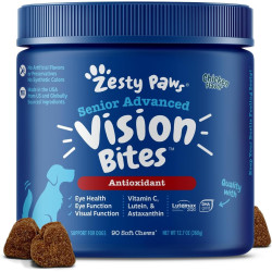 Zesty Paws Suplemento ocular para perros | Croquetas maticables para mascotas que ayuda con la vision
