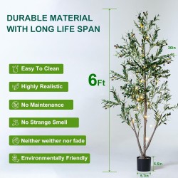 Árbol de olivo artificial para interiores