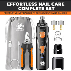 Molinillo de uñas para perros | Súper silenciosos con 3 muelas abrasivas recargables para mascotas