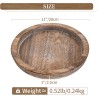 Plato redondo de madera decorativo para velas