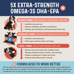 Bernie's OMG! Omegas masticables para perros | Masticables de Omega 3 para perros sabor salmon