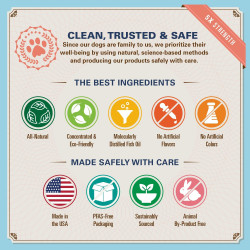 Bernie's OMG! Omegas masticables para perros | Masticables de Omega 3 para perros sabor salmon