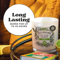 Pet-Pourri Purrfectly - Vela desodorante de bambú para mascotas | Vela desodorante para mascotas en interiores