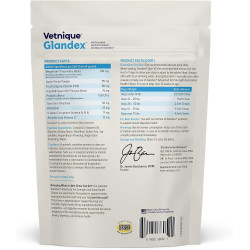 Vetnique Glandex - Golosinas masticables para mascotas | Ideal para la salud de la glándula anal de mascotas