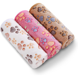 Luciphia 1 paquete de 3 mantas para mascotas | Mantas suaves y terciopeladas para mascotas