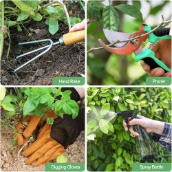 Herramientas de jardinería | 9 Piezas con bolsa organizadora