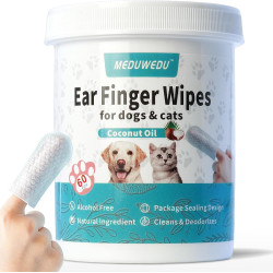 Toallitas limpiadoras de oídos para mascotas | Suaves y no toxicas para perros