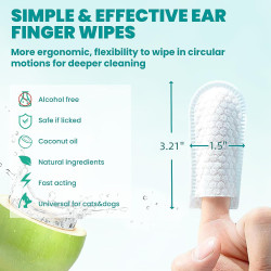 Toallitas limpiadoras de oídos para mascotas | Suaves y no toxicas para perros