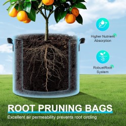 Land Guard Paquete de 4 bolsas de cultivo de tela de 5 galones