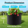 Land Guard Paquete de 4 bolsas de cultivo de tela de 5 galones