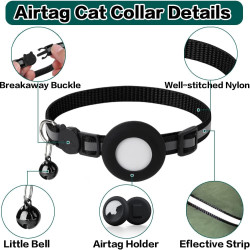 Airtag - Collar para gato | Collar rastreador resistentes para gatos