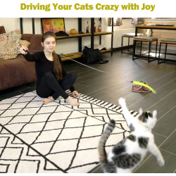 Juguete de plumas para gatos | Juguete de pluma retractil para gatos